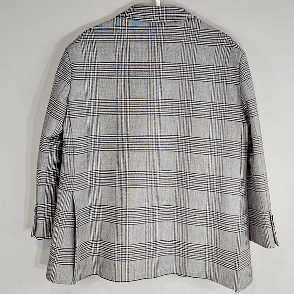 Zara Oversized Plaid Pinstripe Blazer XS - Picture 6 of 11